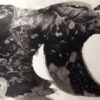 palladium print - abstract image of a koi fish tattoo in the shape of a wave by Alice Garik