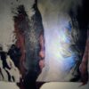 palladium print - abstract image based on tattoo of tree by Alice Garik