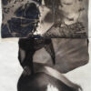 A woman with a tattoo of a bird and a silhouette of a bird in flight. A next is next to the woman.